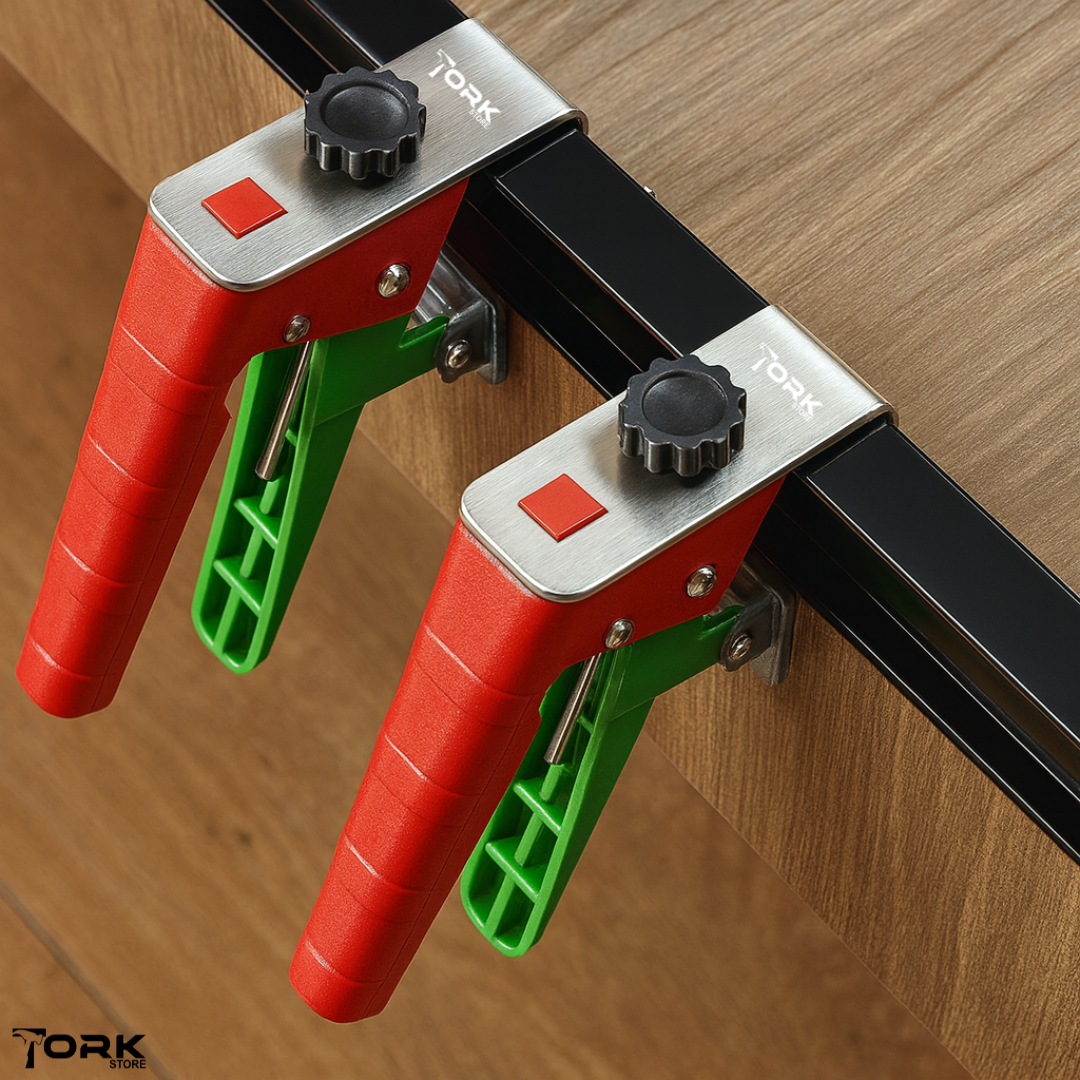 Press-fit drawer clips for the front.