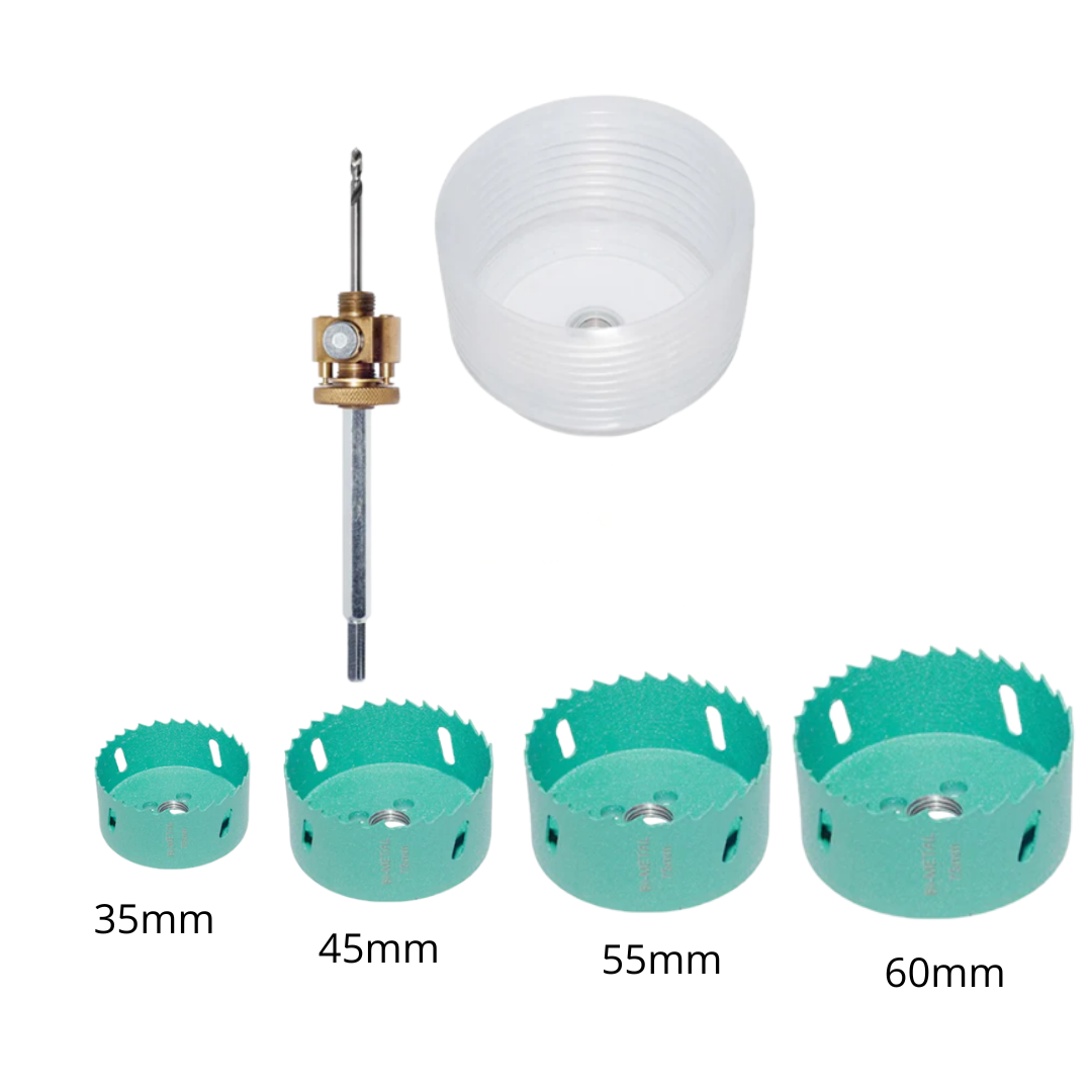 Hole Saw with Quick Release Shaft + Dust Collector