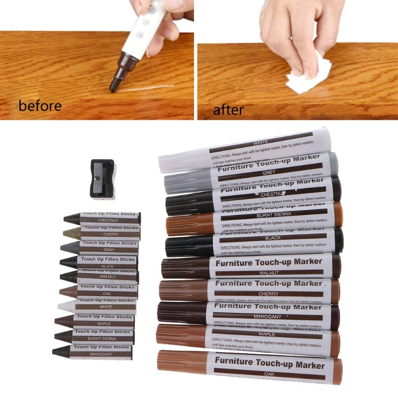 Furniture Touch-Up Marker Kit – 21 Pieces