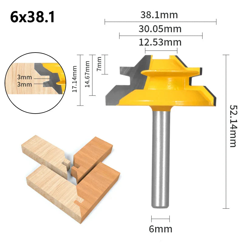 Router bit for 45º router