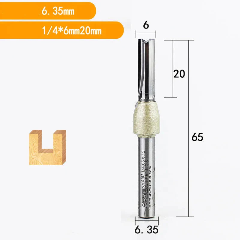 Straight Router Bit 6.35mm (1/4")