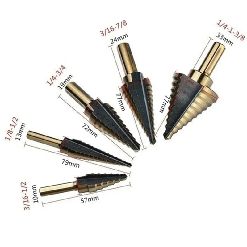 Step Drill Bit Set – High-Speed Steel HSS 4241