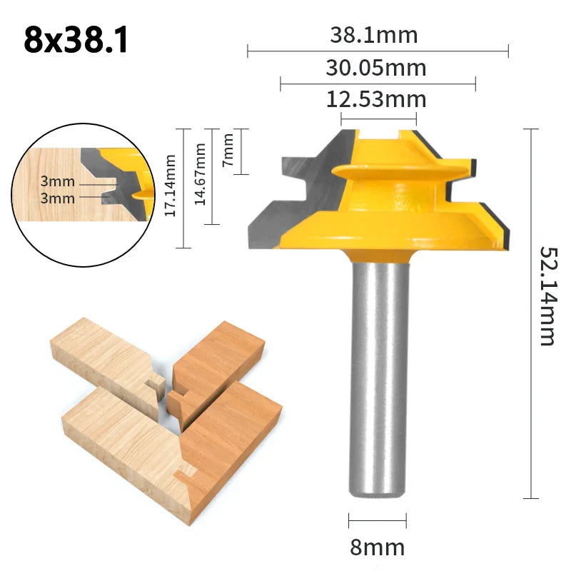 Router bit for 45º router