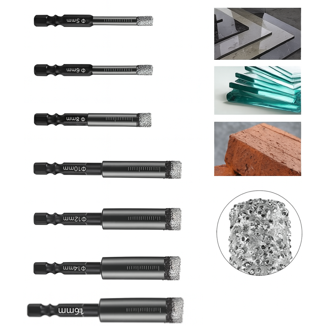 Drill bit for porcelain and ceramic tiles – Diamond coated