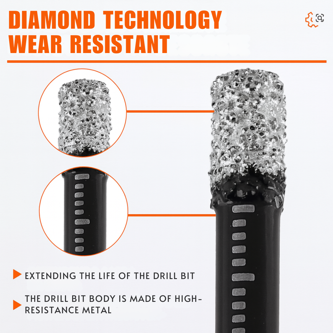 Drill bit for porcelain and ceramic tiles – Diamond coated