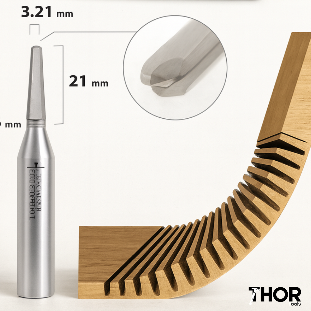 V-shaped router bit for bending MDF 1/2" (12.7mm)