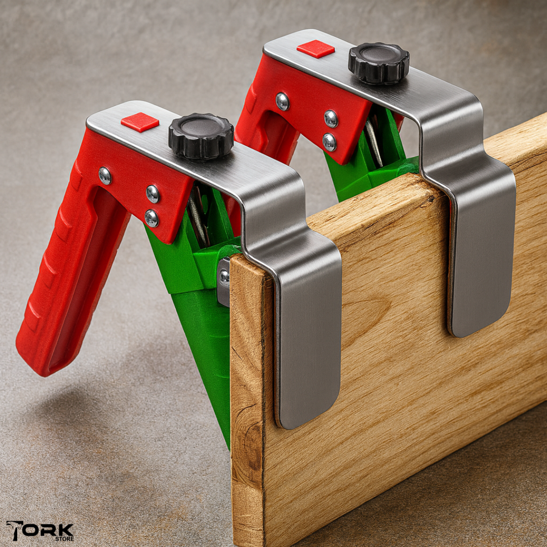 Press-fit drawer clips for the front.