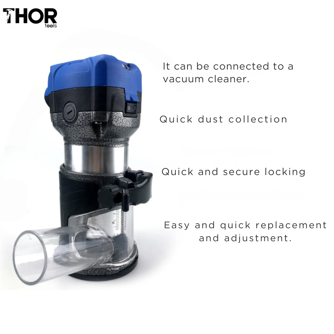 Aluminum Router Base with Dust Collector