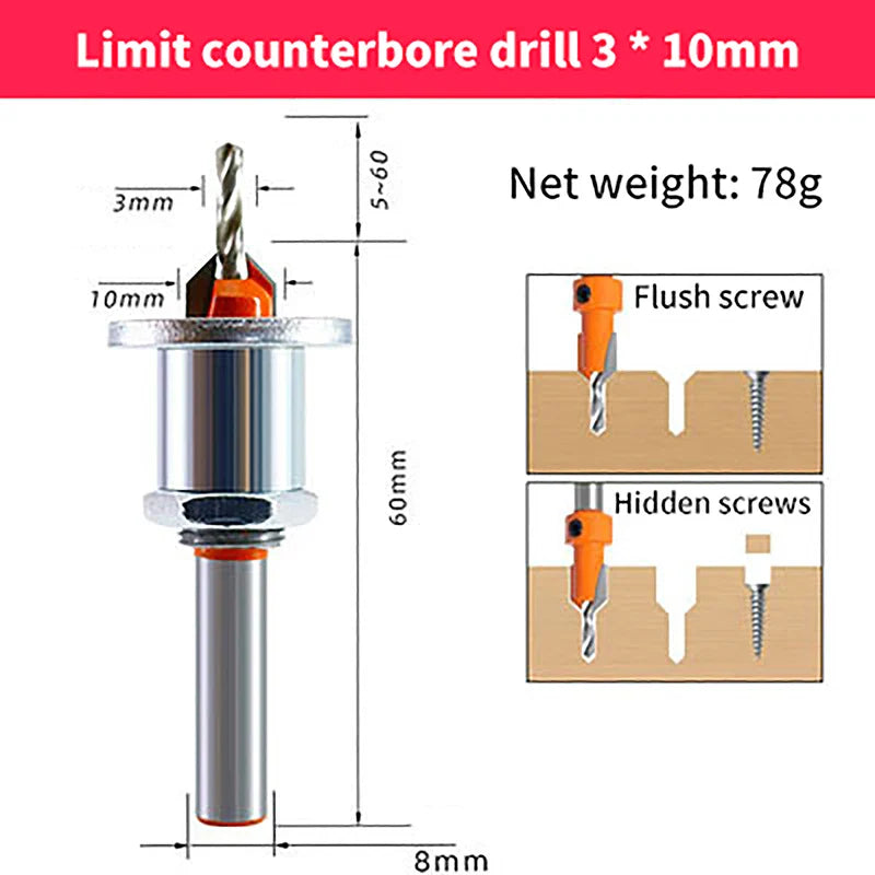 Countersink with 10mm Limiter