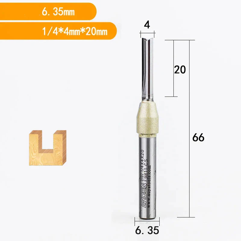Straight Router Bit 6.35mm (1/4")