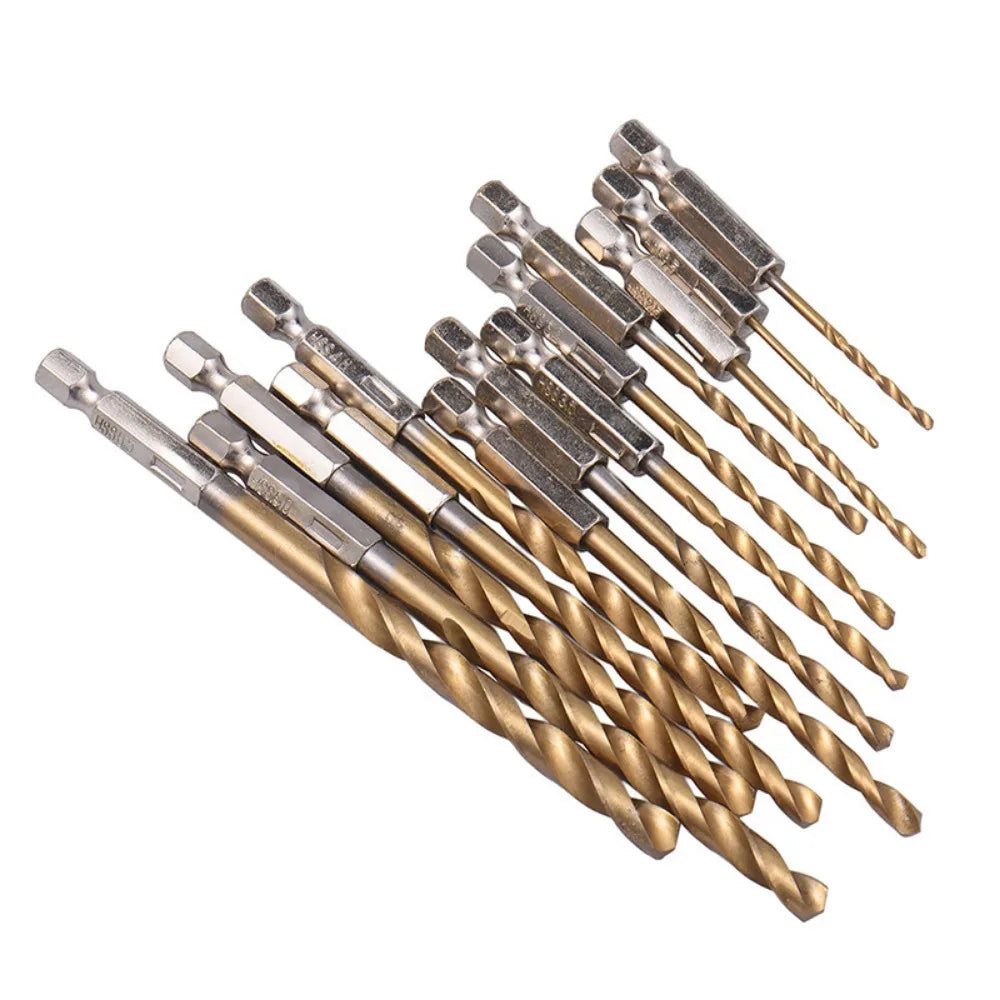 Hex Drill Bit Kit (Titanium or Cobalt)