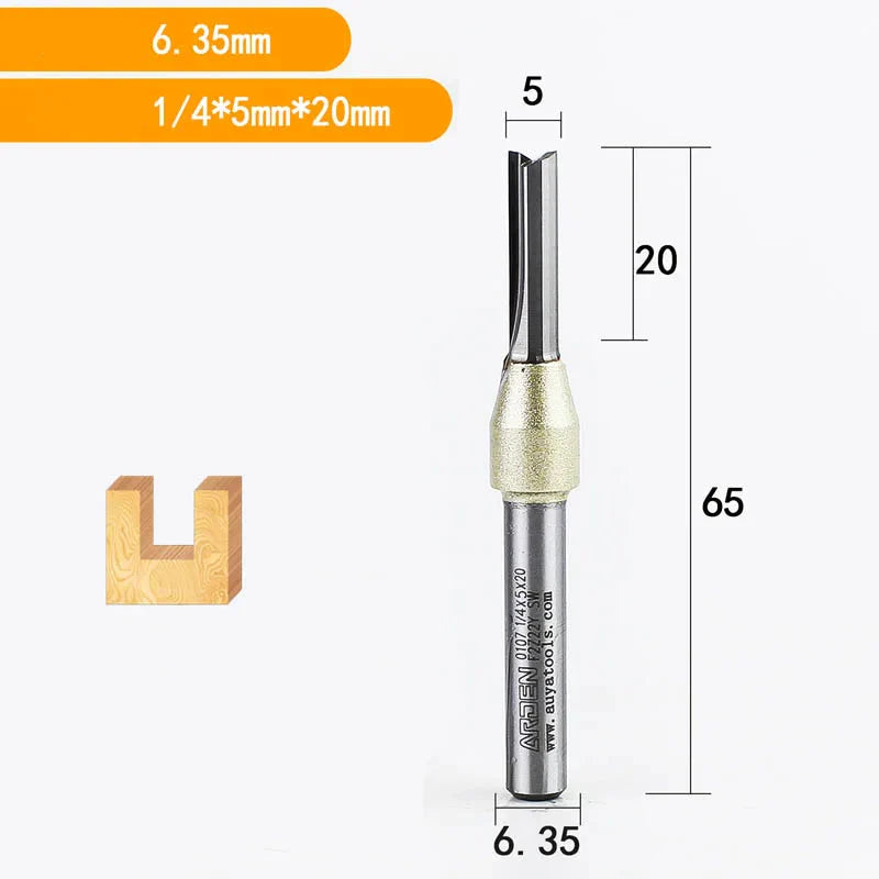 Straight Router Bit 6.35mm (1/4")
