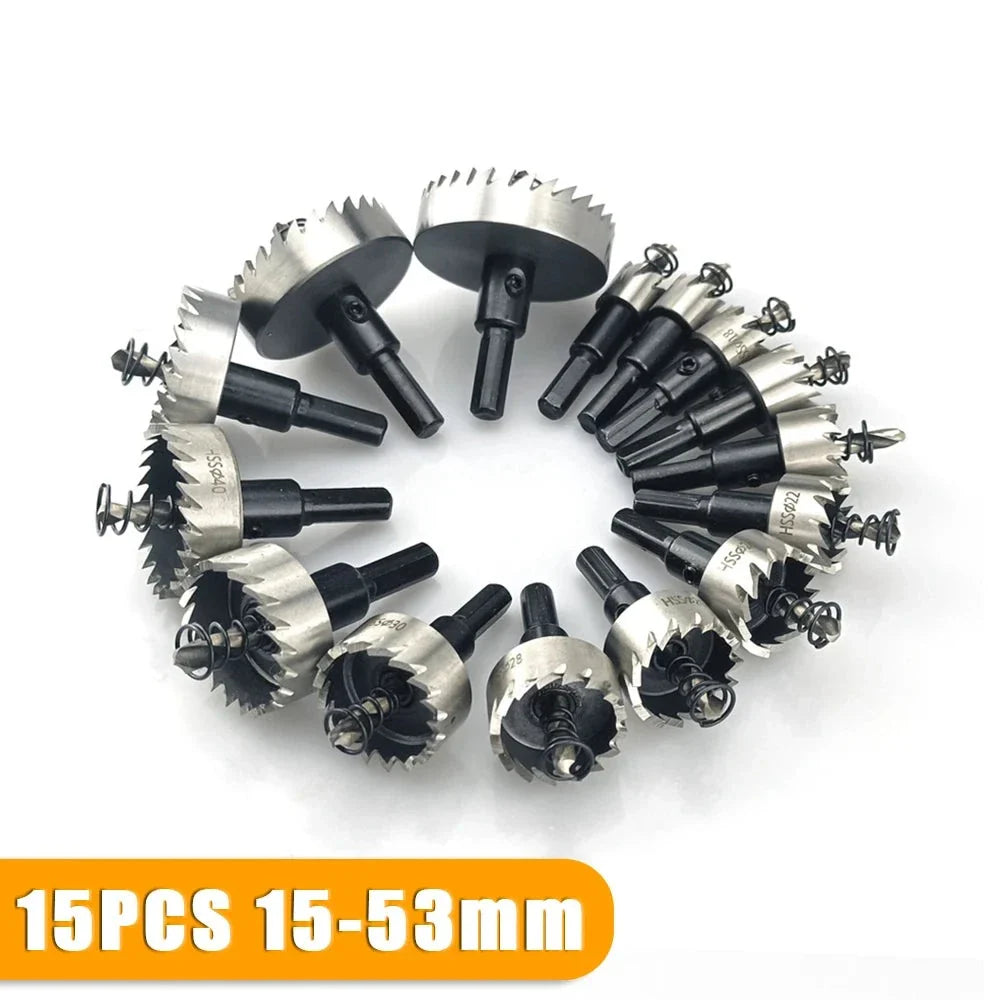 15-Piece Hole Saw Kit 15-53mm