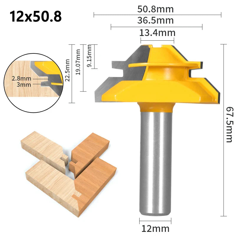Router bit for 45º router