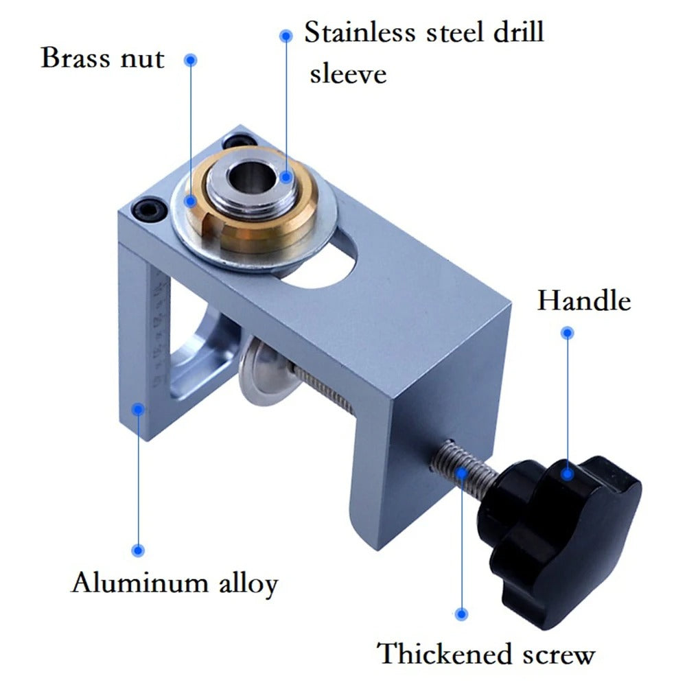 Drilling template for woodworking